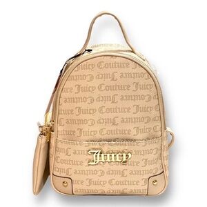 Juicy Couture Tan Backpack with Gold Accents